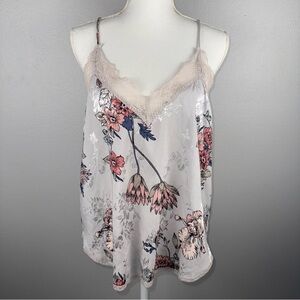 Lovestitch Women’s Medium Floral Print Lace Camisole Tank Racerback